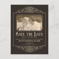 Rustic Western Save the Date Photo Postcard