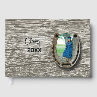 Rustic Western-style Graduation Party Guestbook 