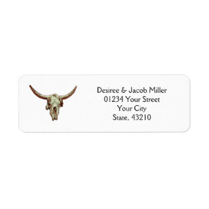 Rustic Western Wedding Brown Bull Skull