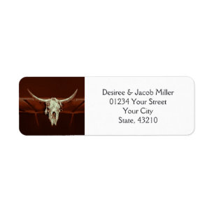 Rustic Western Wedding Bull Skull Save The Date