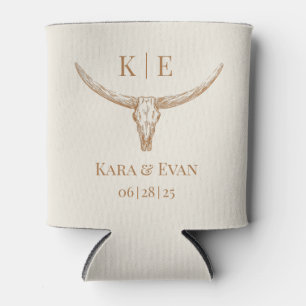Rustic Western Wedding Can Cooler