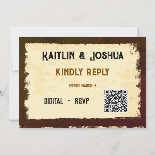Rustic Western Wedding 🤠 Country Charm RSVP Invitation