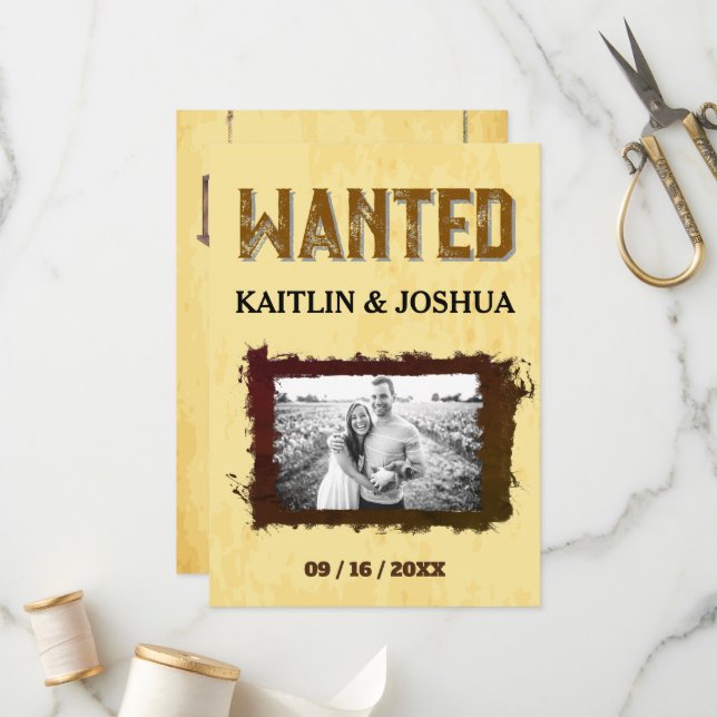 Rustic Western Wedding 🤠 Country Charm Wedding  Programme (Front/Back In Situ)