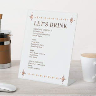 Rustic Western Wedding Drink Sign 