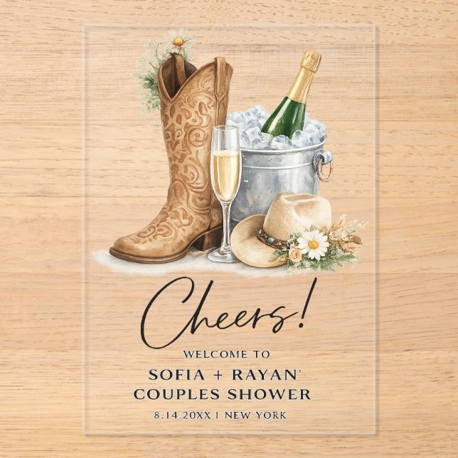 Rustic Western Wedding Invitation (Front)