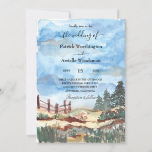 rustic western wedding invitations