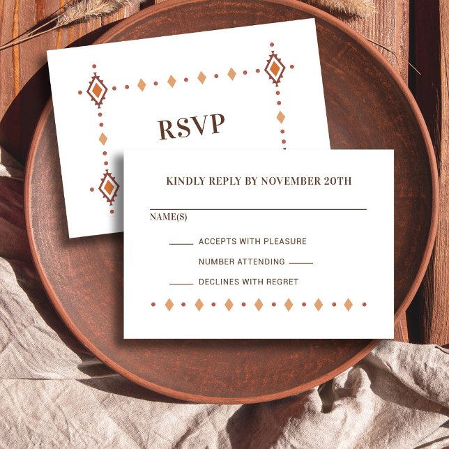 Rustic Western Wedding RSVP Card (Rustic Western RSVP Card)