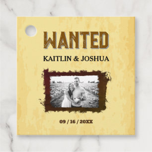 Rustic Western Wedding 🤠 WANTED Photo Favour Tags