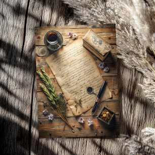 Rustic Western wild west old letter pen stamp  Tissue Paper