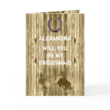 Rustic western wild west will you be my bridesmaid
