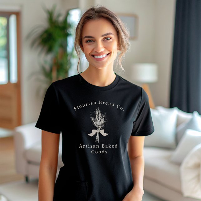 Rustic Wheat Hand Draw Bread Bakery T-Shirt (Creator Uploaded)