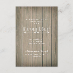 Rustic Whimsy Reception Card
