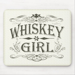Rustic Whiskey Girl Mouse Mat
