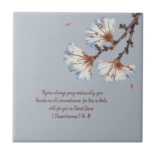 Rustic Whispering Petals Tile (Front)