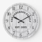 Rustic White Barn Wood Farmhouse Personalized Name