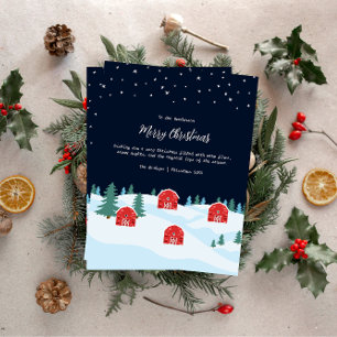 Rustic White Christmas Holiday Card