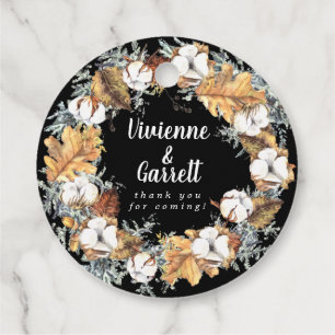 Rustic White Floral Engagement Party Thank You Favour Tags