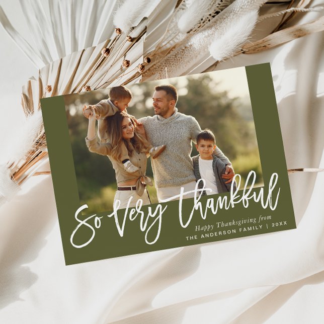 rustic white lettering happy thanksgiving  card (Creator Uploaded)