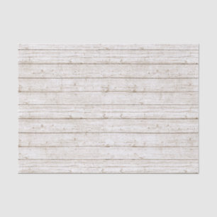 Rustic White Painted Wood Boards Woodland Wedding Tissue Paper