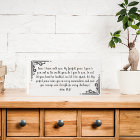 Rustic White Vintage Black Corner Frame Scripture