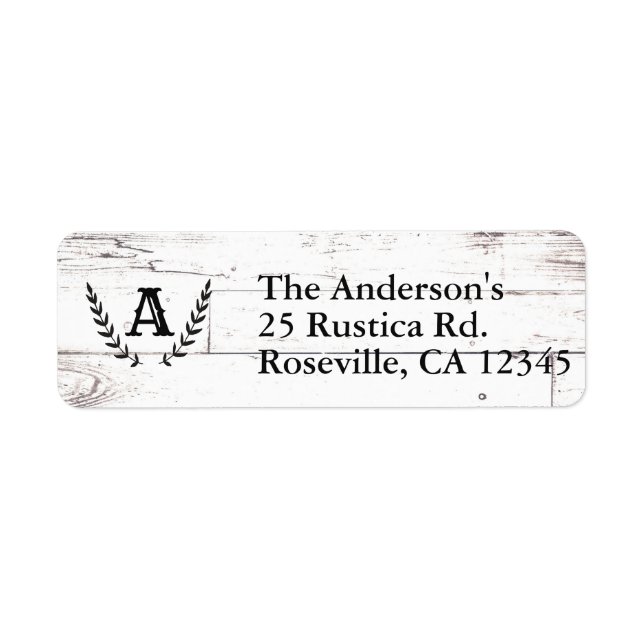 Rustic White Wood Shabby Chic Laurel Wedding (Front)