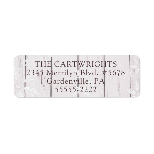 Rustic White Wood Winter Snowflakes (Front)