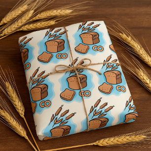 Rustic Whole Grain Bread Farmhouse Food Wrapping Paper