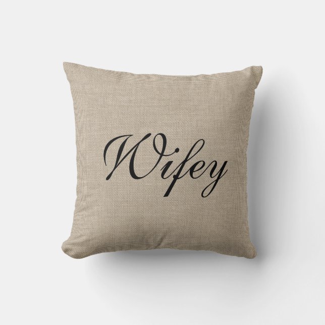 Rustic Wifey Mrs. Pillow (Front)