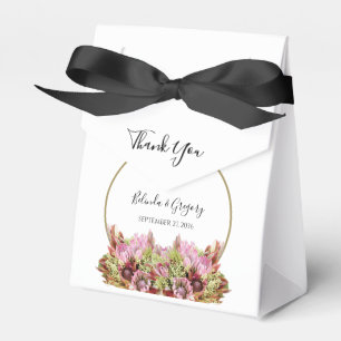 Rustic Wild Flower Bouquet Wedding Favour Box