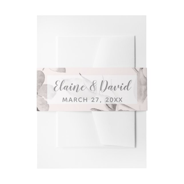 Rustic Wild Flowers Wedding Invitation Belly Band (Front Example)