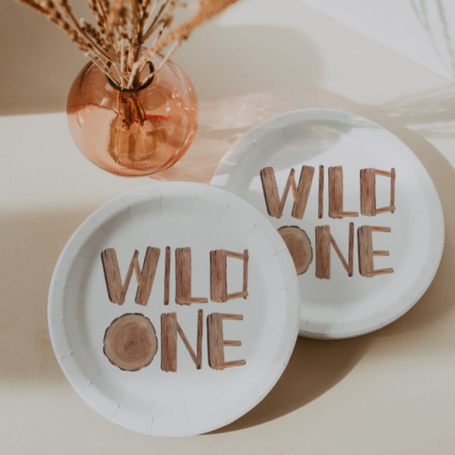 Rustic Wild One 1st Birthday  Paper Plate (Creator Uploaded)