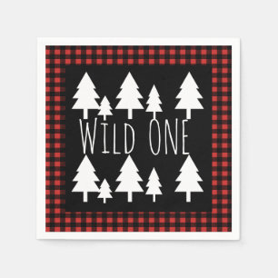 Rustic Wild One Buffalo Check Plaid Napkin