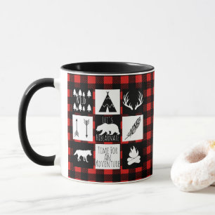 Rustic Wilderness & Animals Buffalo Check Plaid Mug