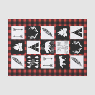 Rustic Wilderness & Animals Buffalo Check Plaid Tissue Paper