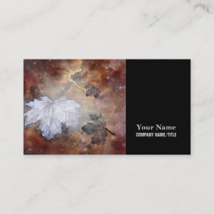 Rustic Wilderness Maple Leaves Business Card