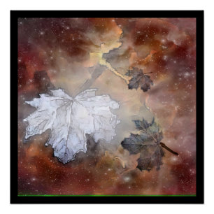Rustic Wilderness Maple Leaves Poster