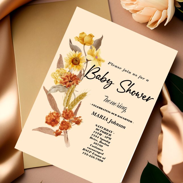rustic Wildflower  Baby Shower Invitation (Creator Uploaded)