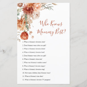 Rustic Wildflower Baby Shower Who Know Mummy Best