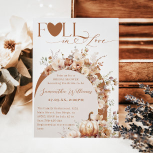 Rustic WildFlower Boho Fall Bridal Shower Invitation