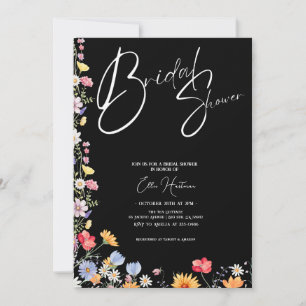 Rustic Wildflower Bridal Bash Invitation