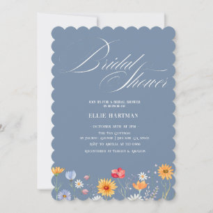 Rustic Wildflower Bridal Bash Invitation