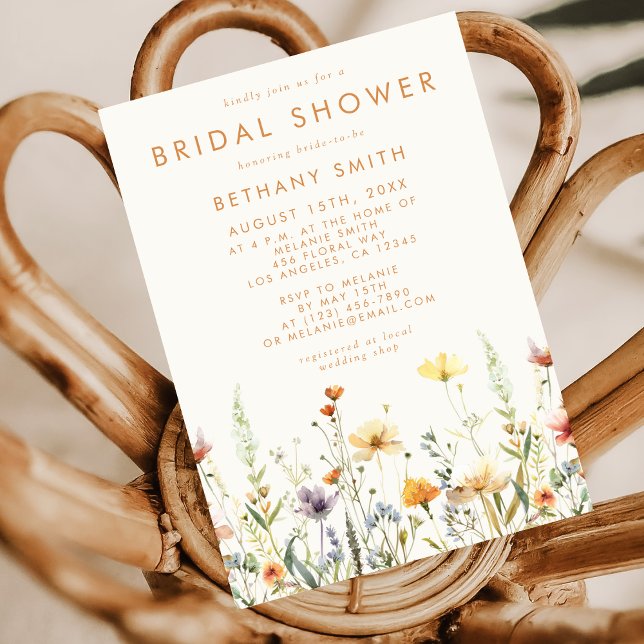 Rustic Wildflower Bridal Shower Invitation (Creator Uploaded)