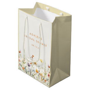 Rustic Wildflower Bridal Shower Medium Gift Bag