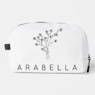 Rustic Wildflower Bridesmaid Name  Dopp Kit