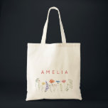 Rustic Wildflower Bridesmaid Name  Tote Bag<br><div class="desc">Rustic Wildflower Bridesmaid Name Tote Bag
Personalised tote bags are perfect for yourself,  or as a gift! These are also the perfect bride's gift or proposal gift.</div>