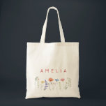 Rustic Wildflower Bridesmaid Name  Tote Bag<br><div class="desc">Rustic Wildflower Bridesmaid Name Tote Bag
Personalised tote bags are perfect for yourself,  or as a gift! These are also the perfect bride's gift or proposal gift.</div>
