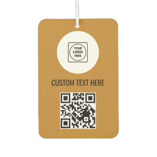 Rustic Wildflower Custom Logo QR Code Promotion Car Air Freshener