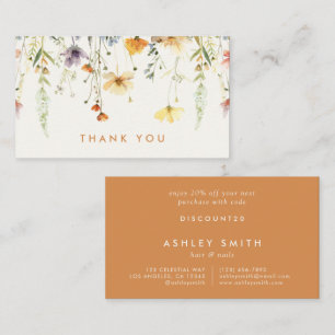 Rustic Wildflower Discount Card