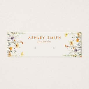 Rustic Wildflower Earring Display Card