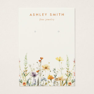Rustic Wildflower Earring Display Card